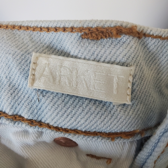 Arket Loose Barrel Balloon Leg Jeans Light Wash Size 28 - Picture 7 of 11